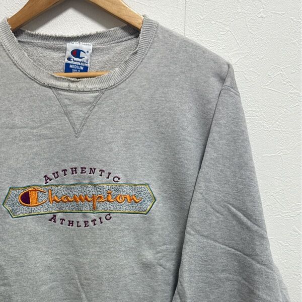 90年代 Champion Authentic Athletic スウェット グレー M ヴィンテージ