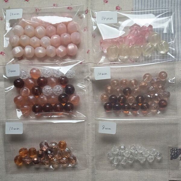 貴和製作所 パーツクラブ 大きめビーズまとめ アクリル チェコ 8〜14mm ビーズアクセサリー ハンドメイド 手芸