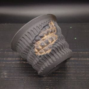 YB35A CELECTオリジナル STUDS POT 破鉢 陶器鉢 作家鉢 植木鉢 鎬 スタッズ 鎬 3号