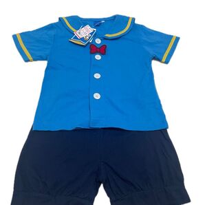 新品 未使用 セットアップ パジャマ? ドナルド なりきり 上下セット 110 ドナルドダック ディズニーランド パルパルーザ