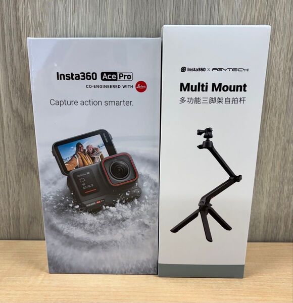 新品・未開封:Insta360 Ace Pro アクションカメラ+多目的自撮り棒