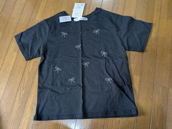 トップス Tシャツ カットソー 半袖 リボン レディース Mサイズ クーポン 女の子 綿100%