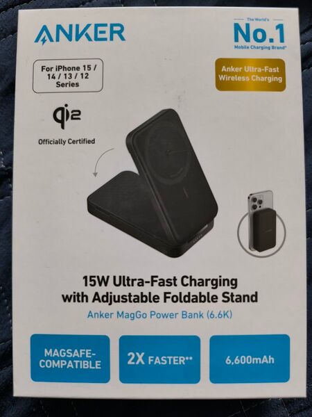 Anker MagGo Power Bank (6600mAh) ブラック アンカー モバイルバッテリー magsafe