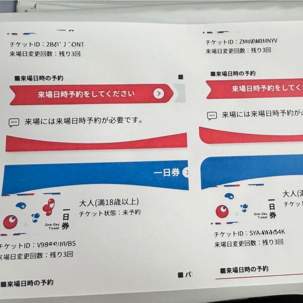 大阪 関西万博 EXPO2025一日券大人ぺア 引換券 大人1日券×4枚