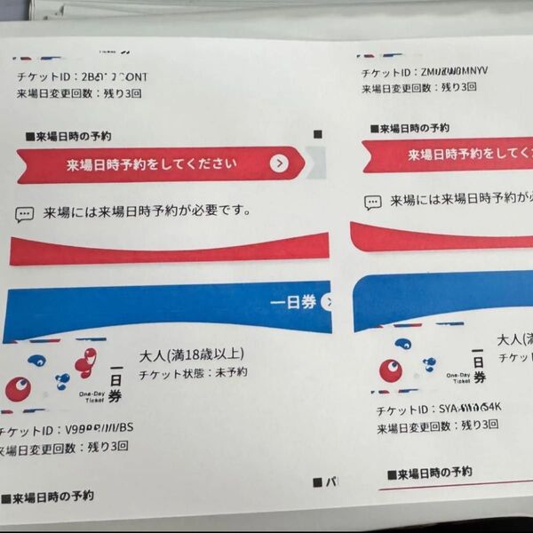 大阪 関西万博 EXPO2025一日券大人ぺア 引換券 大人1日券×4枚