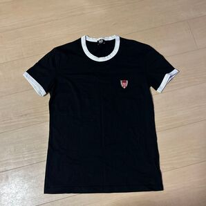 D&G Tシャツ メンズ 黒 白ライン