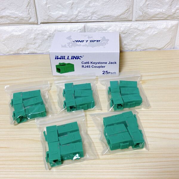 Iwillink RJ45 Cat6 キーストーンカプラー LAN ケーブル用