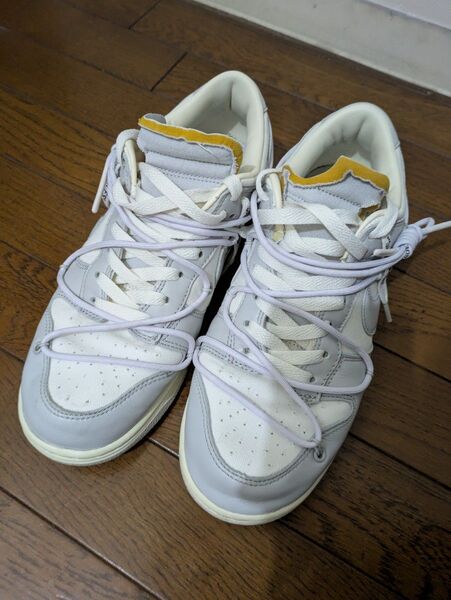 OFF-WHITE × DUNK LOW "LOT ) NIKE ナイキ ホワイト スニーカー シューズ エア ダンク AIR