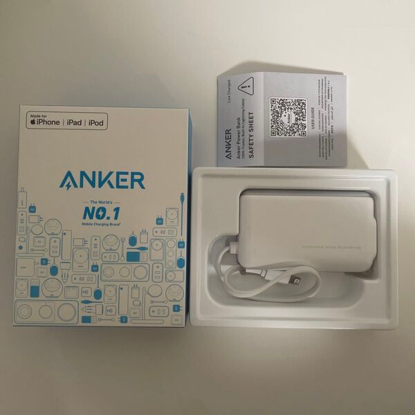 Anker Power Bank (30W, Fusion, ライトニングケーブル) (5000mAh 22.5W出力)