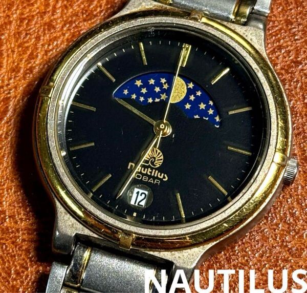 A69 希少 稼動品 NAUTILUS ムーンフェイズ 腕時計 cr-2800