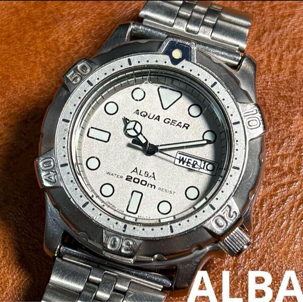 A32 希少 稼動品 SEIKO ALBA ダイバーズウォッチ 90年代