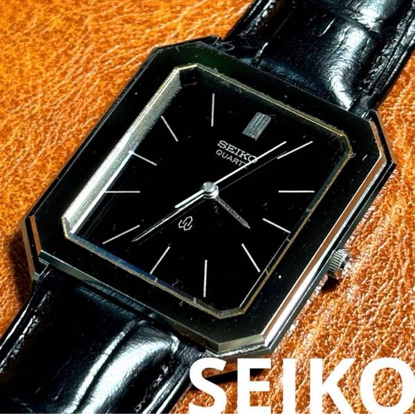 A194 希少 稼動品 SEIKO クオーツ スクエア型 80年代ヴィンテージ