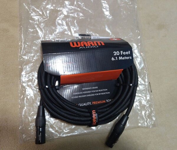 WARM AUDIO ウォームオーディオ Prem-XLR-20 XLR マイクケーブル Gotham ゴッサム ケーブル