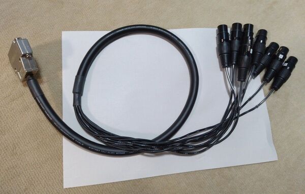 MOGAMI 2932 モガミ 8ch マルチケーブル D-Sub25→XLRコネクター メス シルバー DB25 dsub25