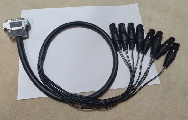 MOGAMI 2932 モガミ 8ch マルチケーブル D-Sub25→XLRコネクター メス シルバー DB25 dsub25