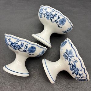 【Blue Danube】ブルーオニオン デザートカップ 3pc/ブルーダニューブ未使用品