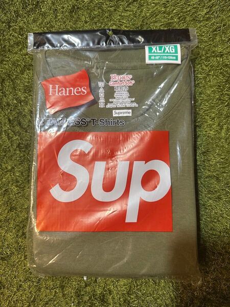 【新品未開封】Supreme Hanes tagless tees Olive