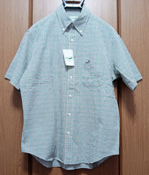 新品 クロコダイル 半袖シャツ L チェック柄