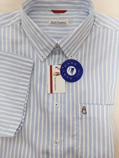 新品 ハッシュパピー 半袖シャツ LL ストライプ