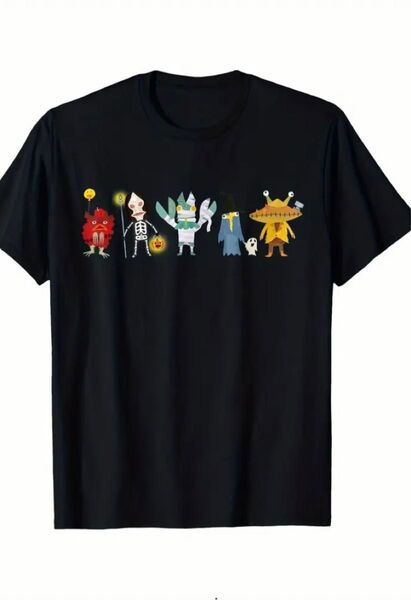 ウルトラ怪獣キャラクターTシャツ 新品未使用 XL LL 人気Tシャツ 半袖 黒 Tシャツ