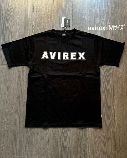 新品 AVIREX アヴィレックス 中厚コットンTシャツ ブラックM