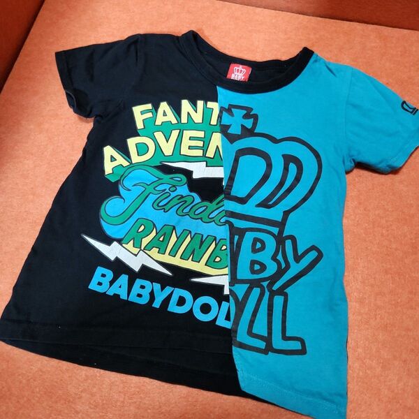 BABYDOLL グラフィック Tシャツ 黒/青 130㎝