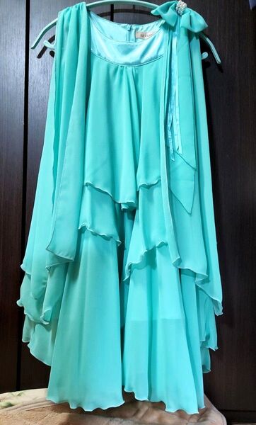 arisana フォーマルドレス ミントグリーン 130㎝ エメラルドグリーン ノースリーブワンピース