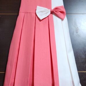 Sunny Fashion バイカラープリーツワンピース 150㎝