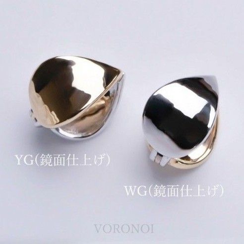 VORONOI リーフ型 K10YG K10WG フリア イヤリング 2カラー