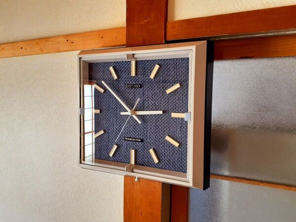 70's SEIKO 掛け時計 ミッドセンチュリー ビンテージ レトロ ネイビー