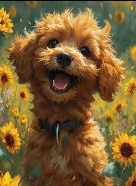 新品ダイヤモンドアート30×40可愛い子犬 トイプードル 犬 作成キット