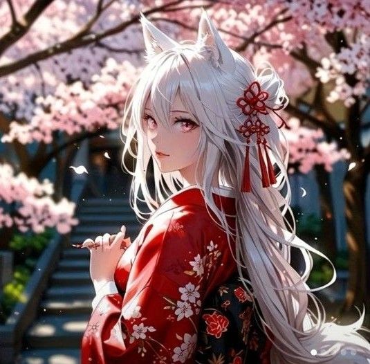新品ダイヤモンドアート30×30アニメイラスト 美少女 和服の妖狐 作成キット