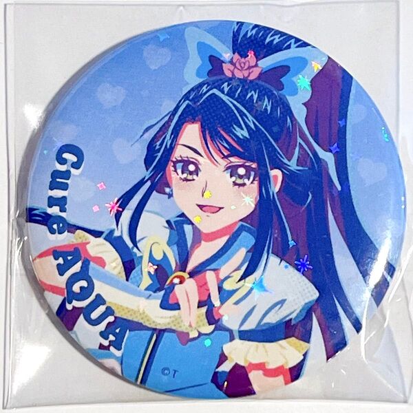 【キュアアクア】Yes!プリキュア5GoGo! キラキラホログラム缶バッジ サンキューマート
