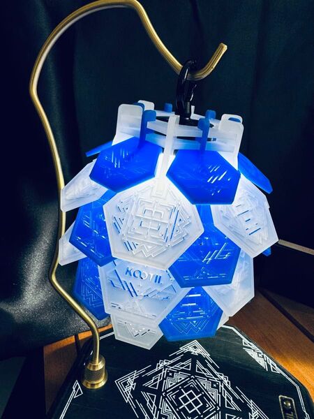 超激レア!ゴールゼロ用 最高級 ランタンシェード アクリル化粧箱付き LEDランプ付き キャンプ アウトドア