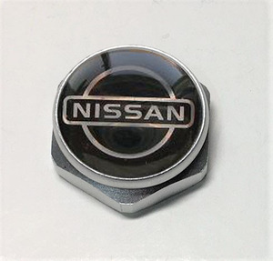 １新着送料込 　NISSAN ロゴ　 アルミナンバーボルトカバー