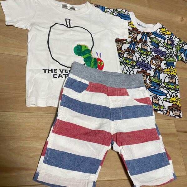 中古品【95センチ Tシャツ2枚とズボンセット】