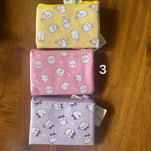 新品未使用 ちいかわ 100均 ポーチ3種