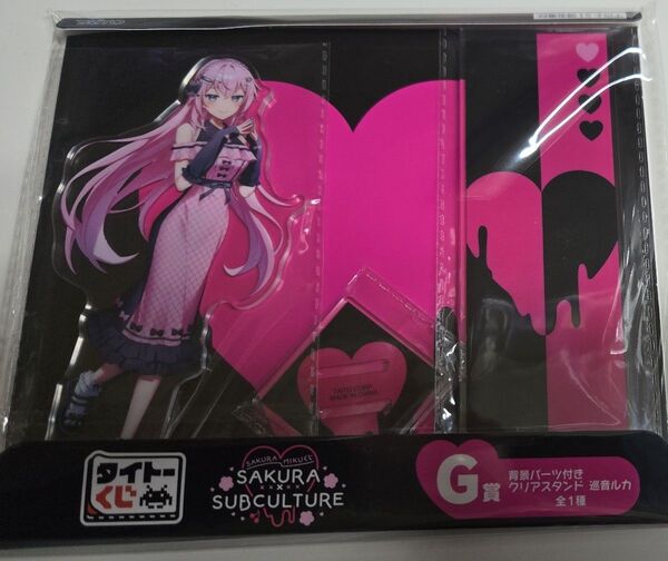 タイトーくじ 桜ミク G賞 クリアスタンド 巡音ルカ