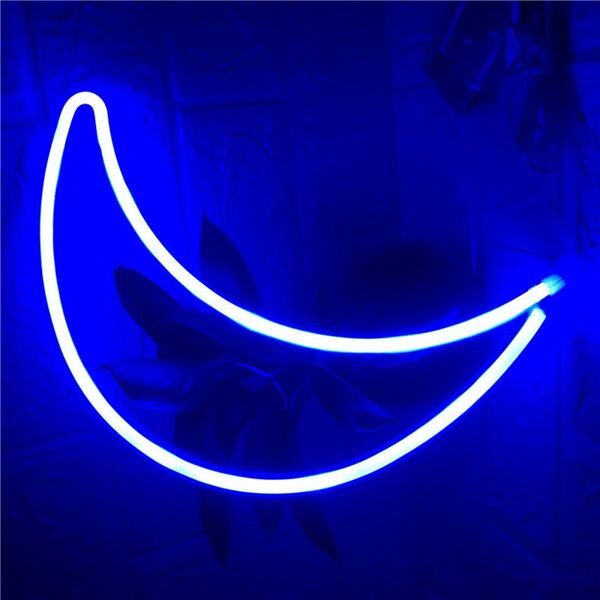 ネオンライト LED 月 ブルームーン 壁 飾り インテリア 看板 インスタ映え 雰囲気作り 部屋 寝室 店舗 イルミネーション