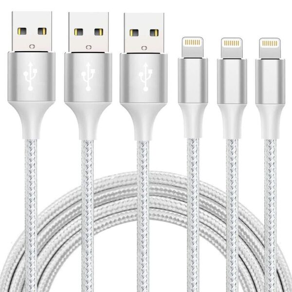 2m 3本 iphone 充電 ケーブル【MFi認証】ライトニング 2M