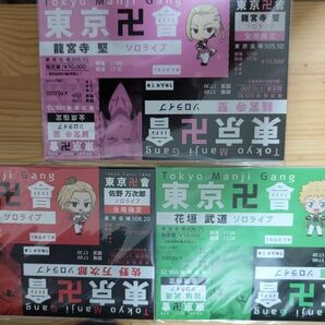 東京リベンジャーズ 東リベ チケット風カード アイドル ポストカード 佐野万次郎 松野千冬 場地圭介 灰谷蘭 竜胆 三途春千夜