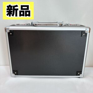 【新品】 アタッシュケース アルミ ハードケース 展示用 トレカ ブラック 黒 ダイヤルロック 頑丈 37.8×25.8×12cm