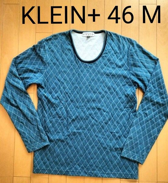 クランプリュス 長袖Tシャツ チェック柄 トップス メンズ 46サイズ M ブルー KLEIN+ ロンT