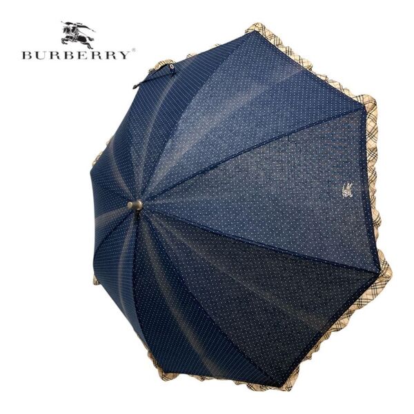 BURBERRY バーバリー 日傘 ネイビー 81cm ノバチェック アンブレラ