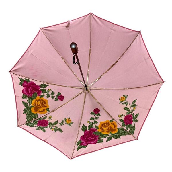 折りたたみ雨傘 花柄 ピンク 94cm 日本製
