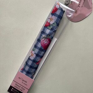 【新品】青木美沙子 しまむら 収納袋付き扇子 いちご ギンガムチェック
