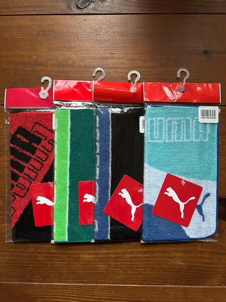 【新品】日本製 PUMA タオルハンカチ 4枚セット プーマ ミニタオル