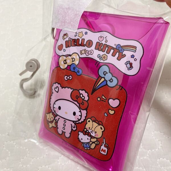 新品 ハローキティ キティ kitty サンリオ 小物入れ クリアケース カラビナ付き ピンク
