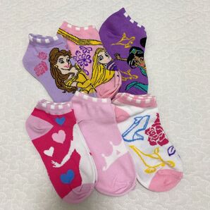 新品 ディズニー Disney プリンセス 靴下 ソックス キッズ ラプンツェル ベル ジャスミン 15.5-21cm 女の子