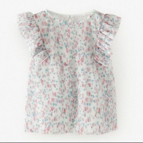 新品 ZARA Baby ザラベイビー ザラ キッズ 女の子 トップス 100 104サイズ 花柄 カットソー ノースリーブ